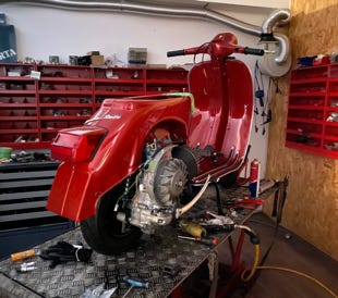 Restauration Vespa Rally 180 