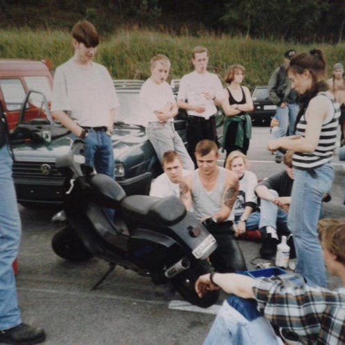 Andreas Biene mit seiner Vespa PK mit MR 2000 Zirri Zylinder 
